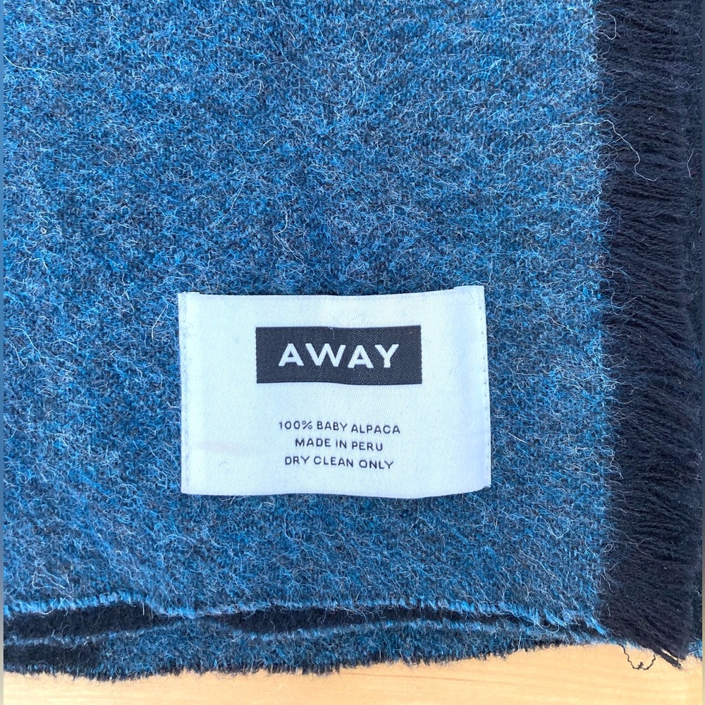 Away travel scarf blanket 100% baby alpaca oversized